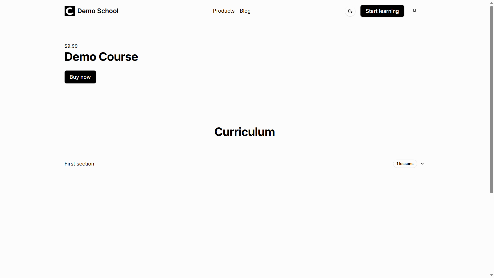 Sales page