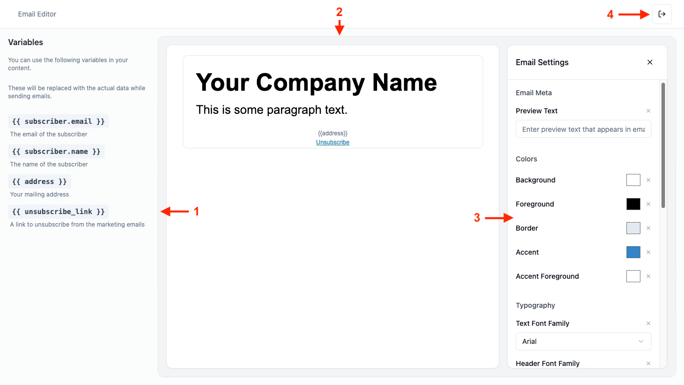 Email editor