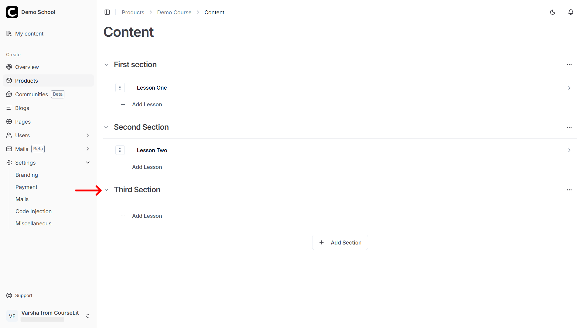New Section Added