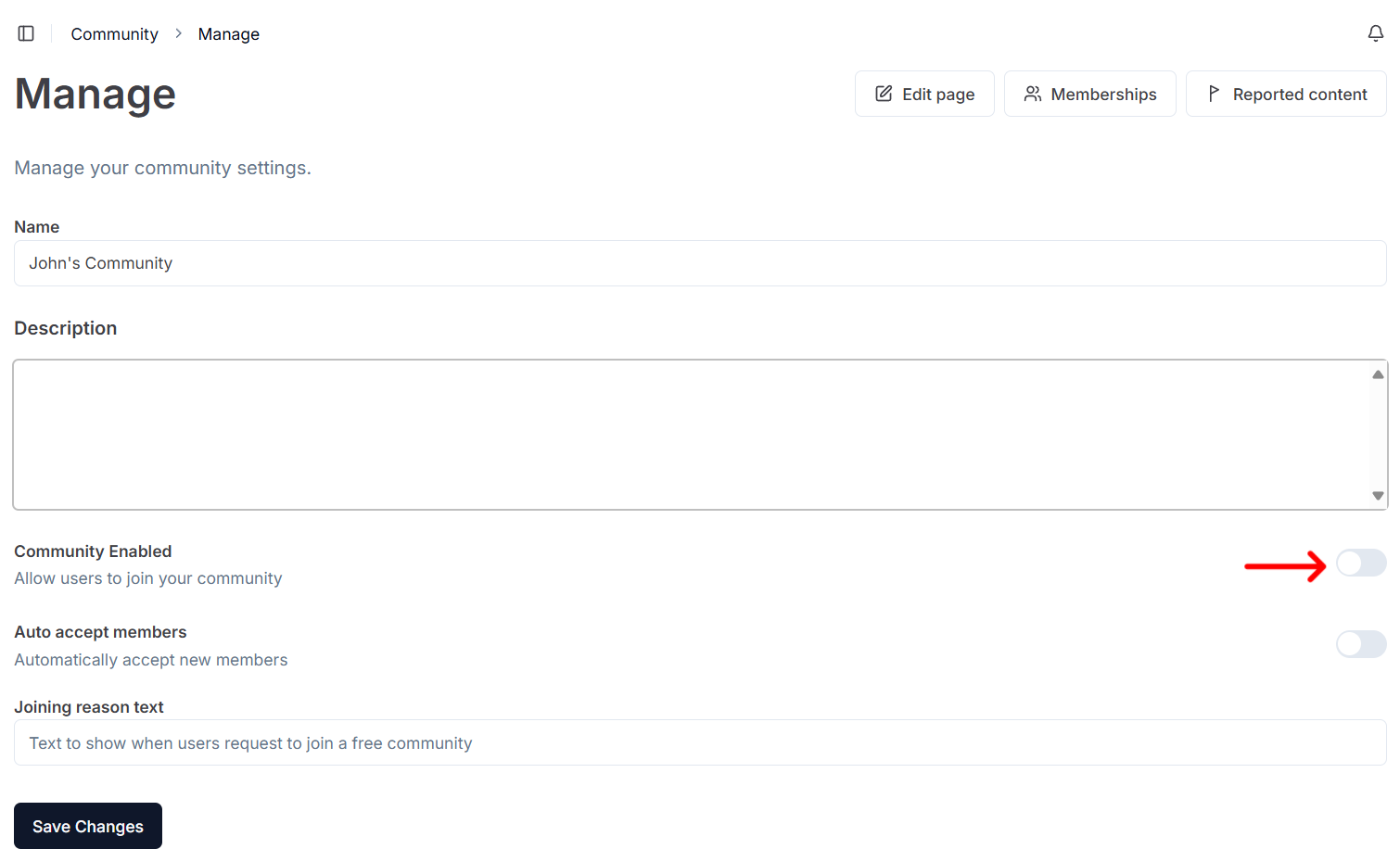 Enable community