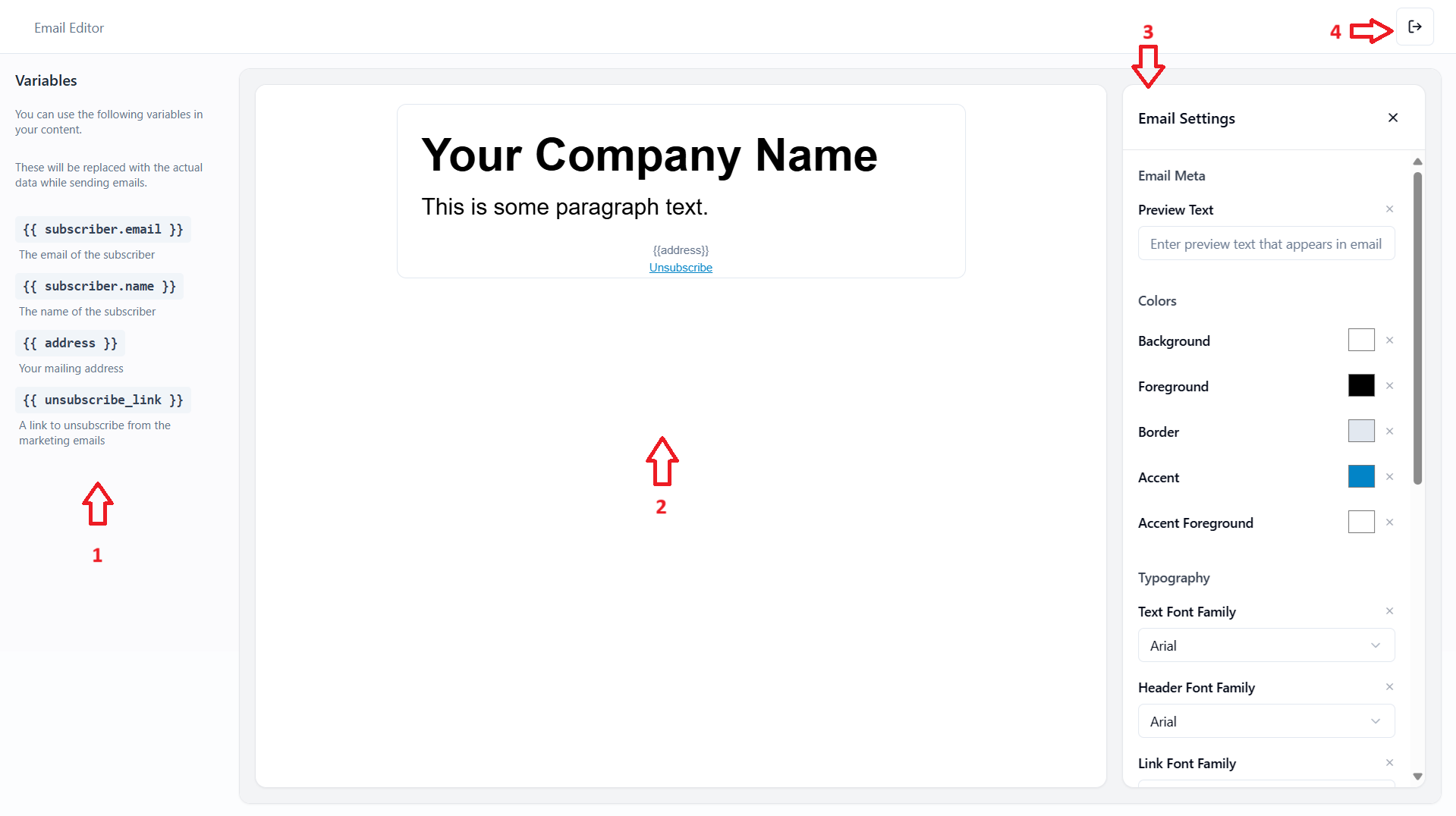 Email editor
