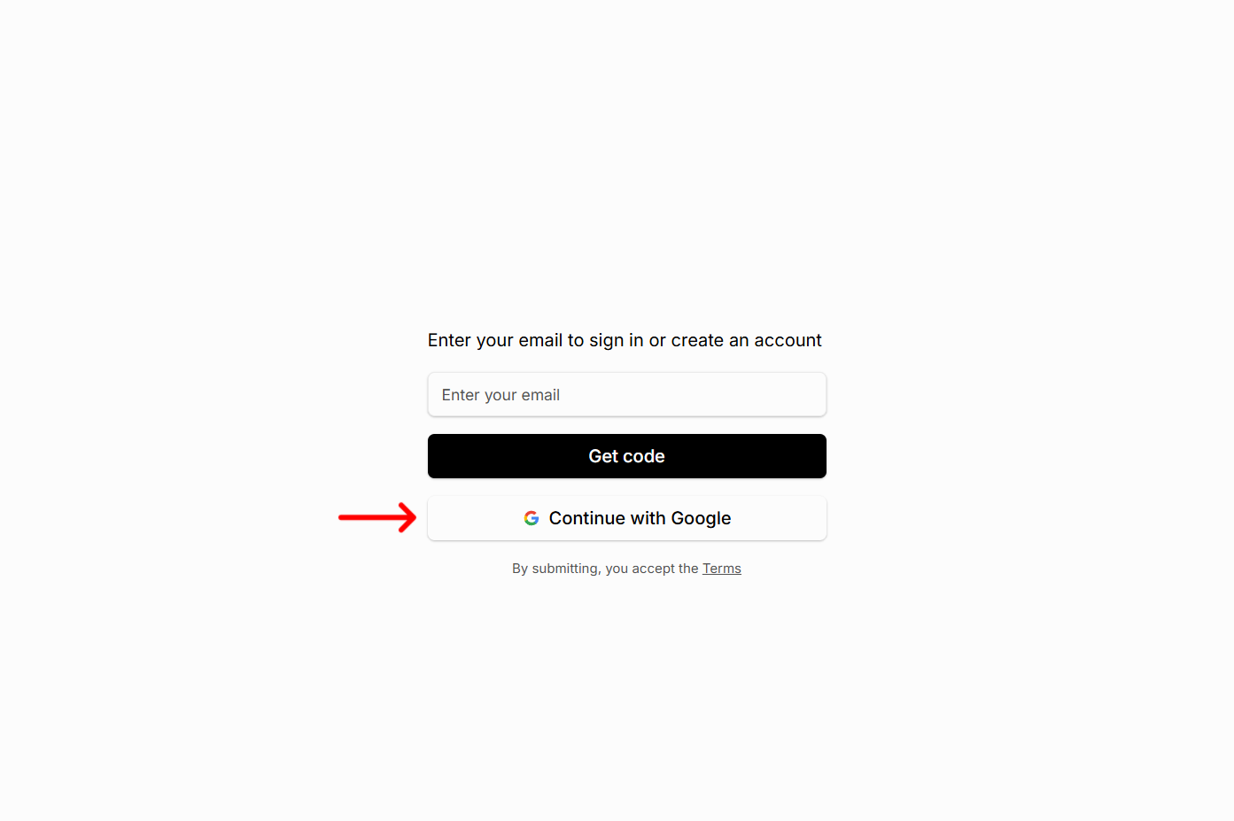 Google login button